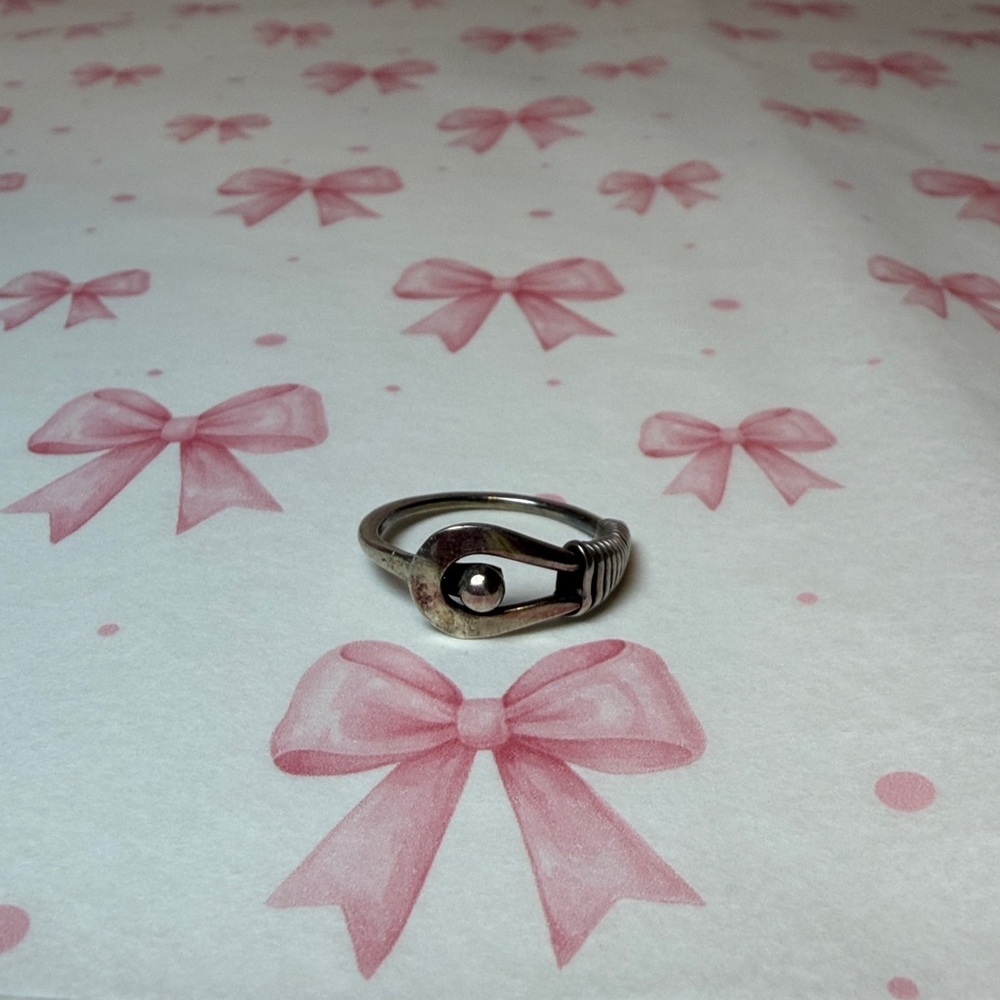 Vintage Hook & Eye Ring -sterling silver